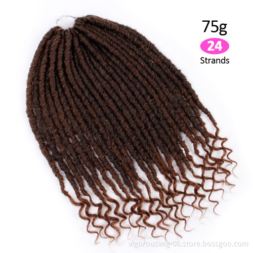 Vigorous Goddess Locs Crochet Hair Braiding  Faux Locs Crochet Hair with Curly Ends Synthetic Hair Extension for Black Women
